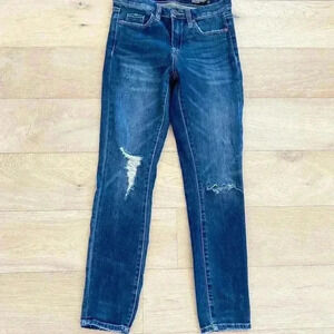 Blank nyc skinny distressed jean blue size 26